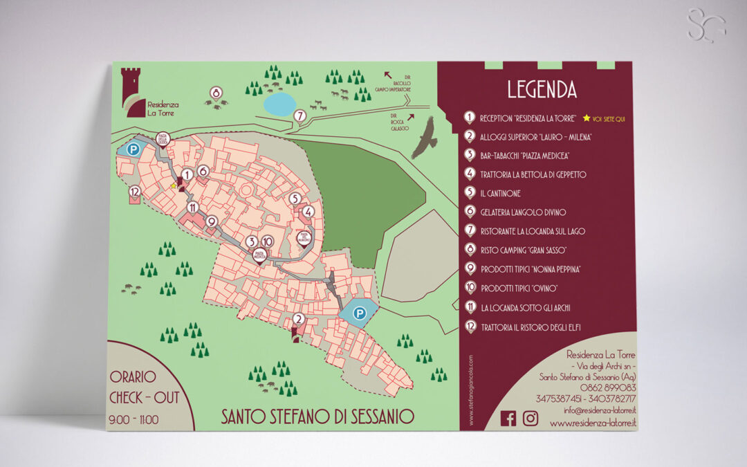 MAPPA TURISTICA  RESIDENZA LA TORRE