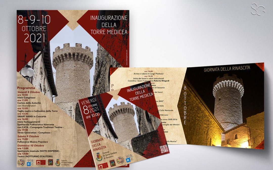 INVITO E LOCANDINA INAUGURAZIONE TORRE MEDICEA S.STEFANO DI SESSANIO